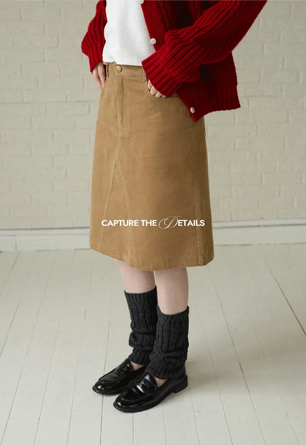 Corduroy A-Line Mini Skirt