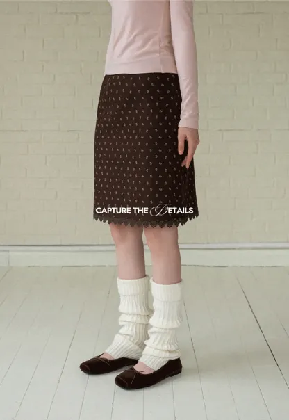 Floral Jacquard Mini Skirt