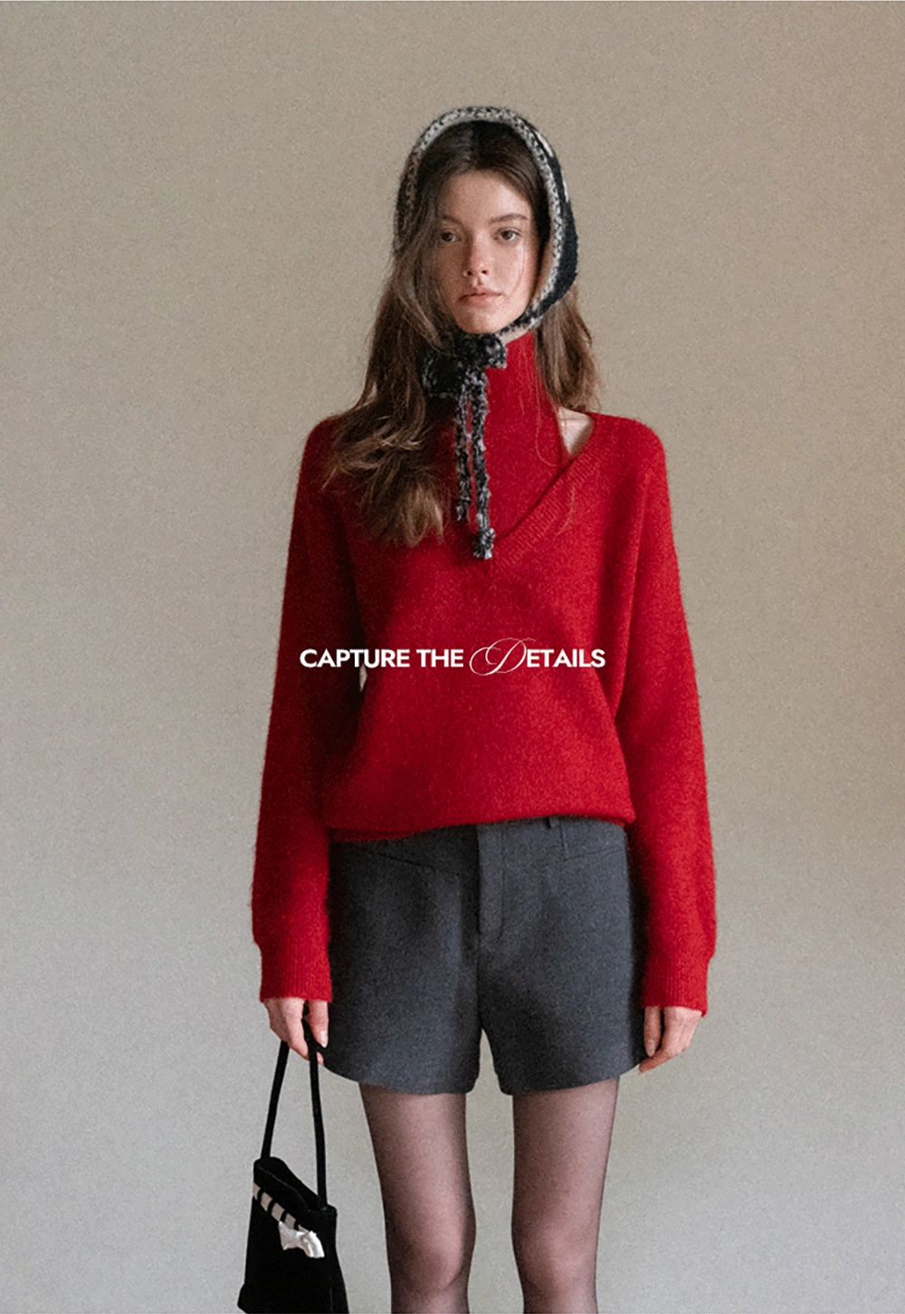 Versatile Warm Polka Dot Tie Neck Ear Muff Scarf