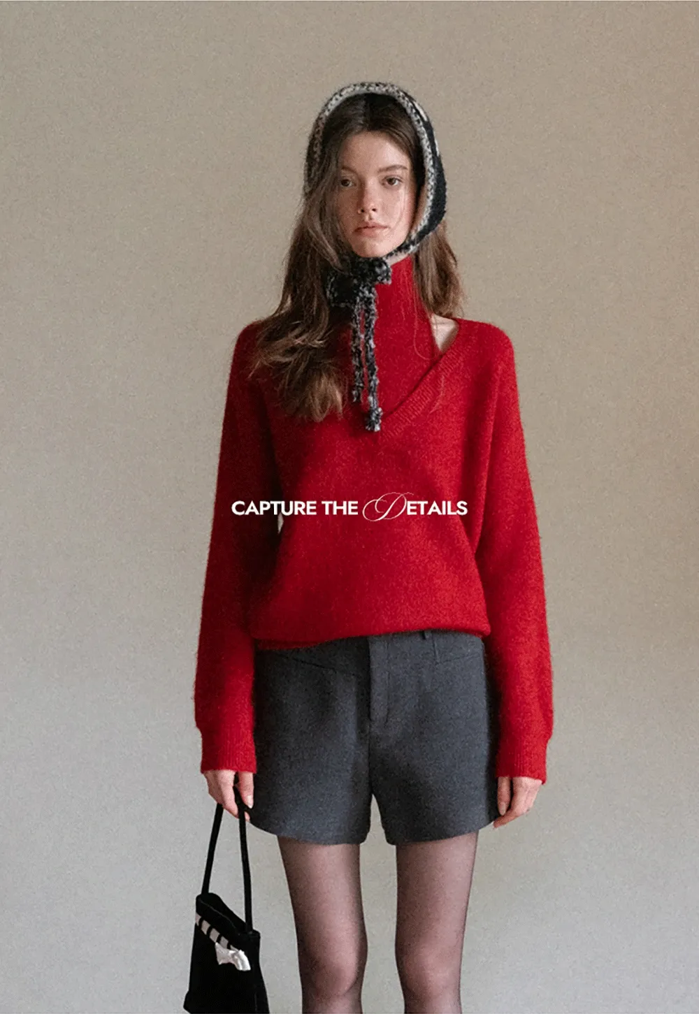 Versatile Warm Polka Dot Tie Neck Ear Muff Scarf