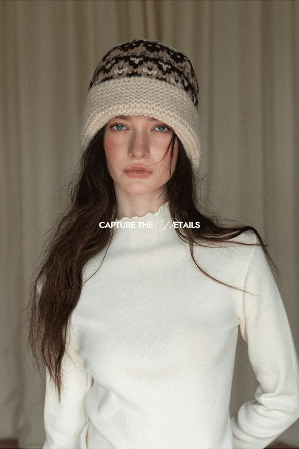 Japanese Vintage Jacquard Wool Blend Beret