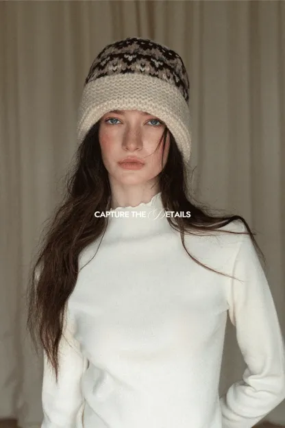 Japanese Vintage Jacquard Wool Blend Beret