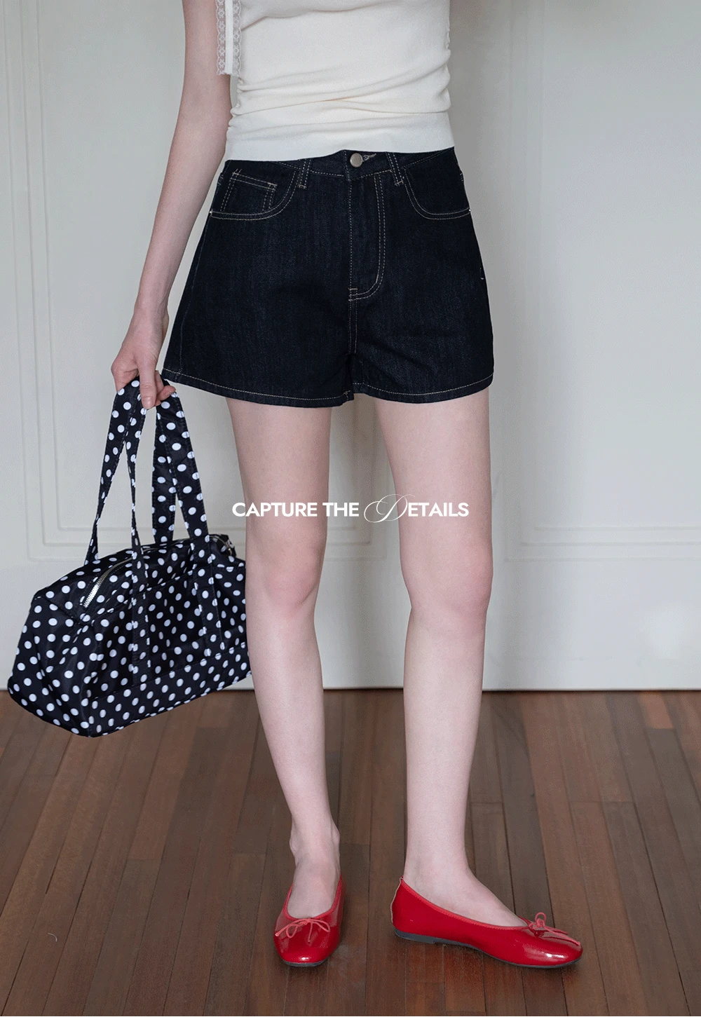 Women’s High-Waist Dark Wash Denim Shorts