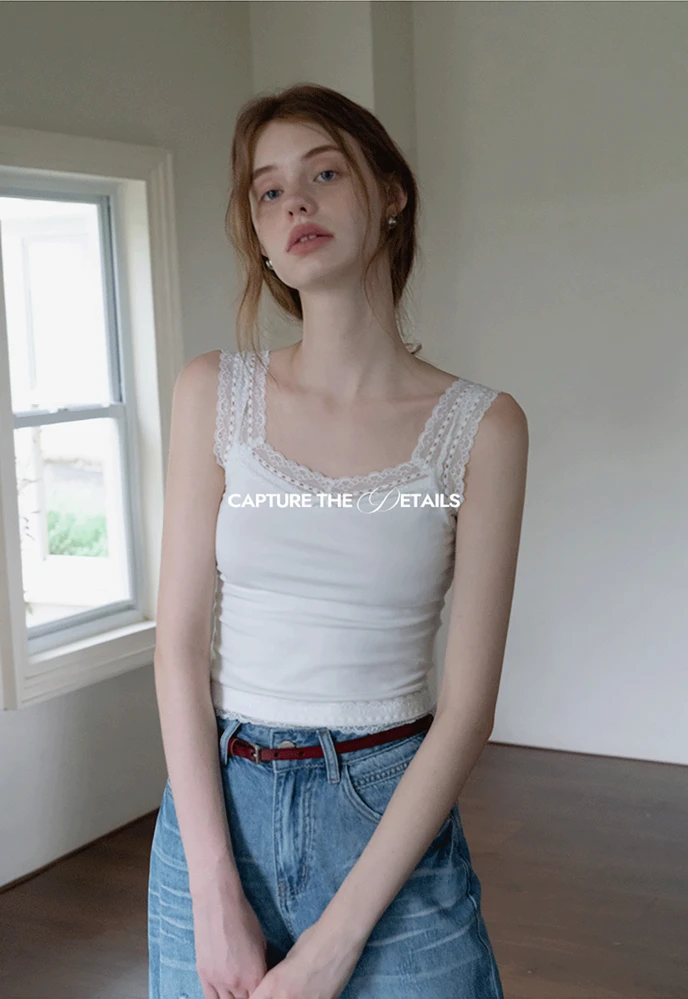 Women’s Lace Trim Crop Cami