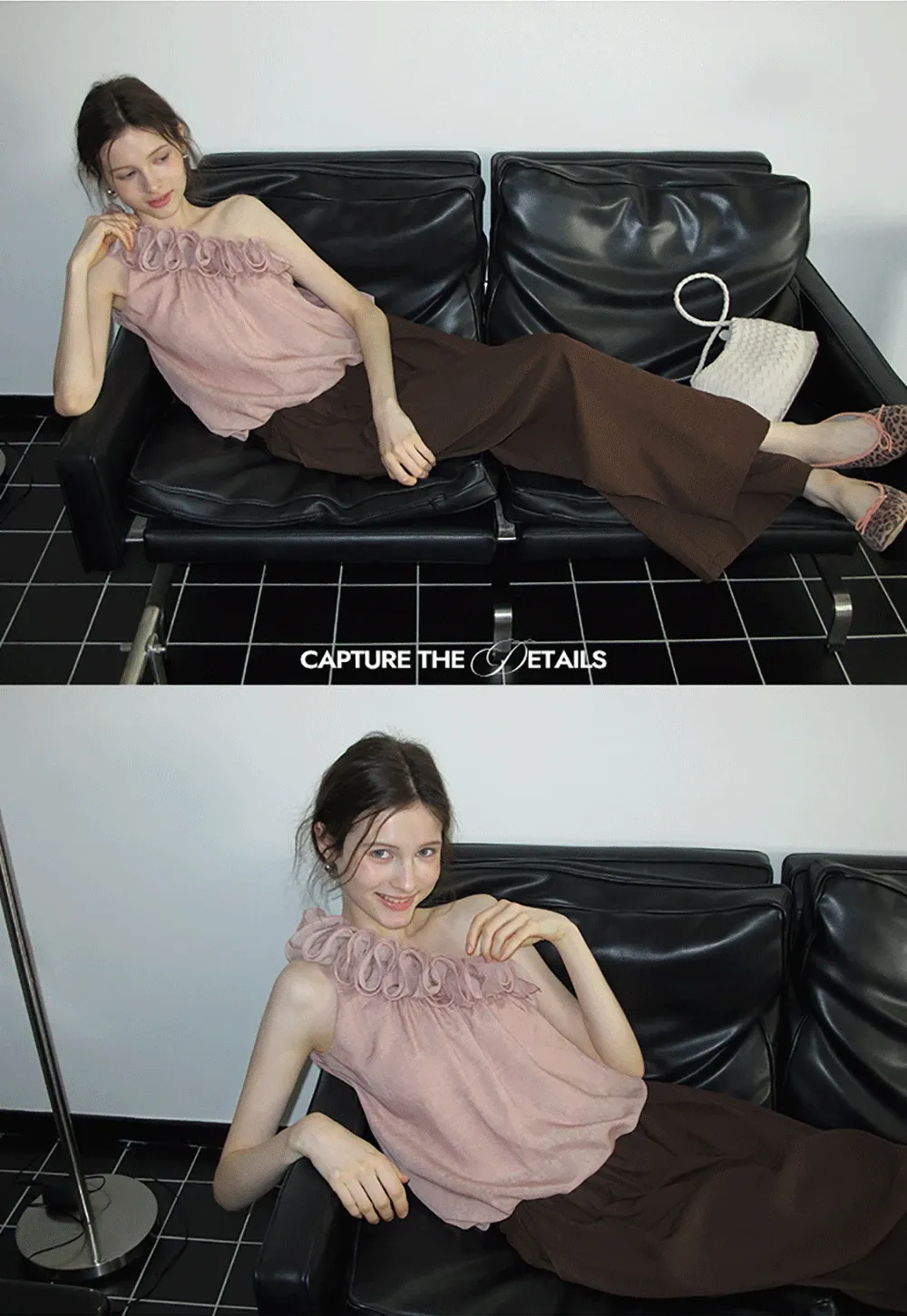 Women’s One Shoulder Ruffle Sleeveless Top