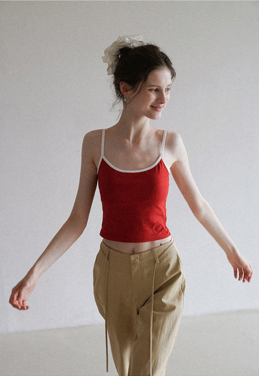Women's Contrast Trim Camisole Top