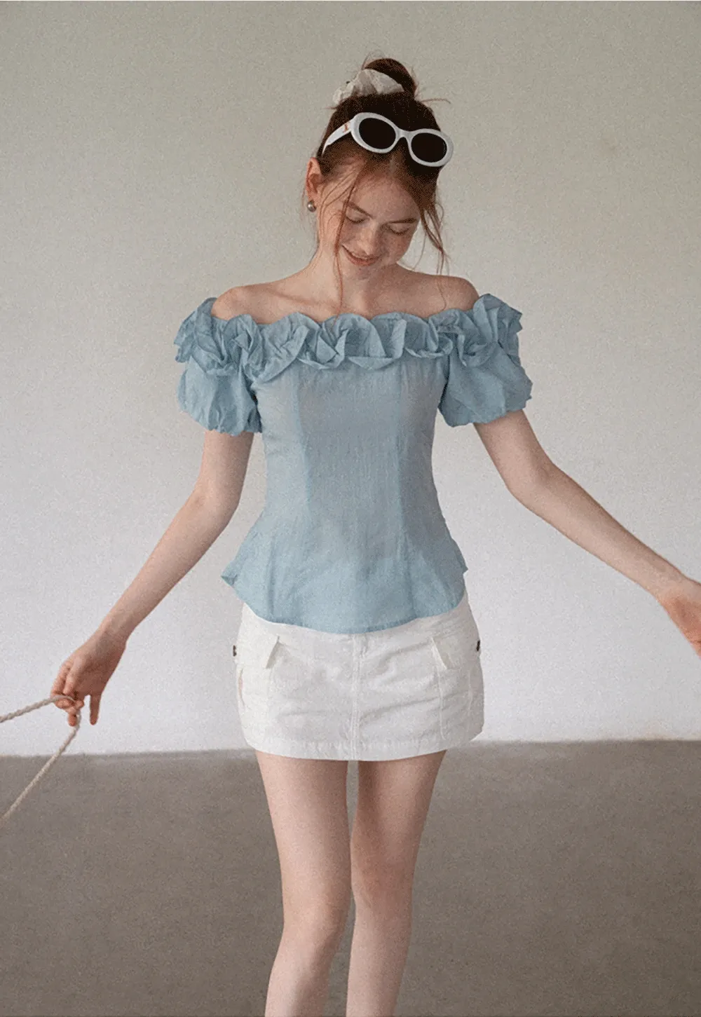 Women’s Off Shoulder Ruffle Blouse