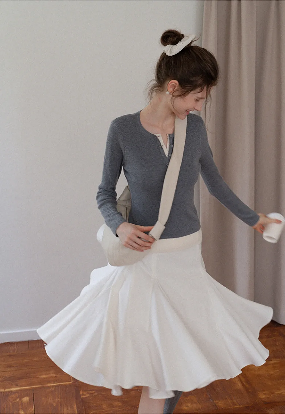 Women's High Waist Flared Skort