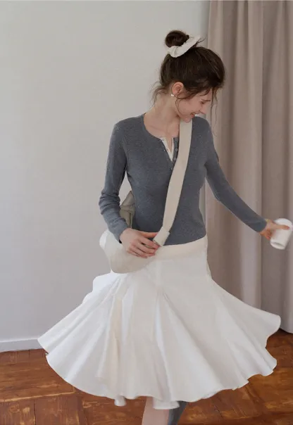 Women's High Waist Flared Skort