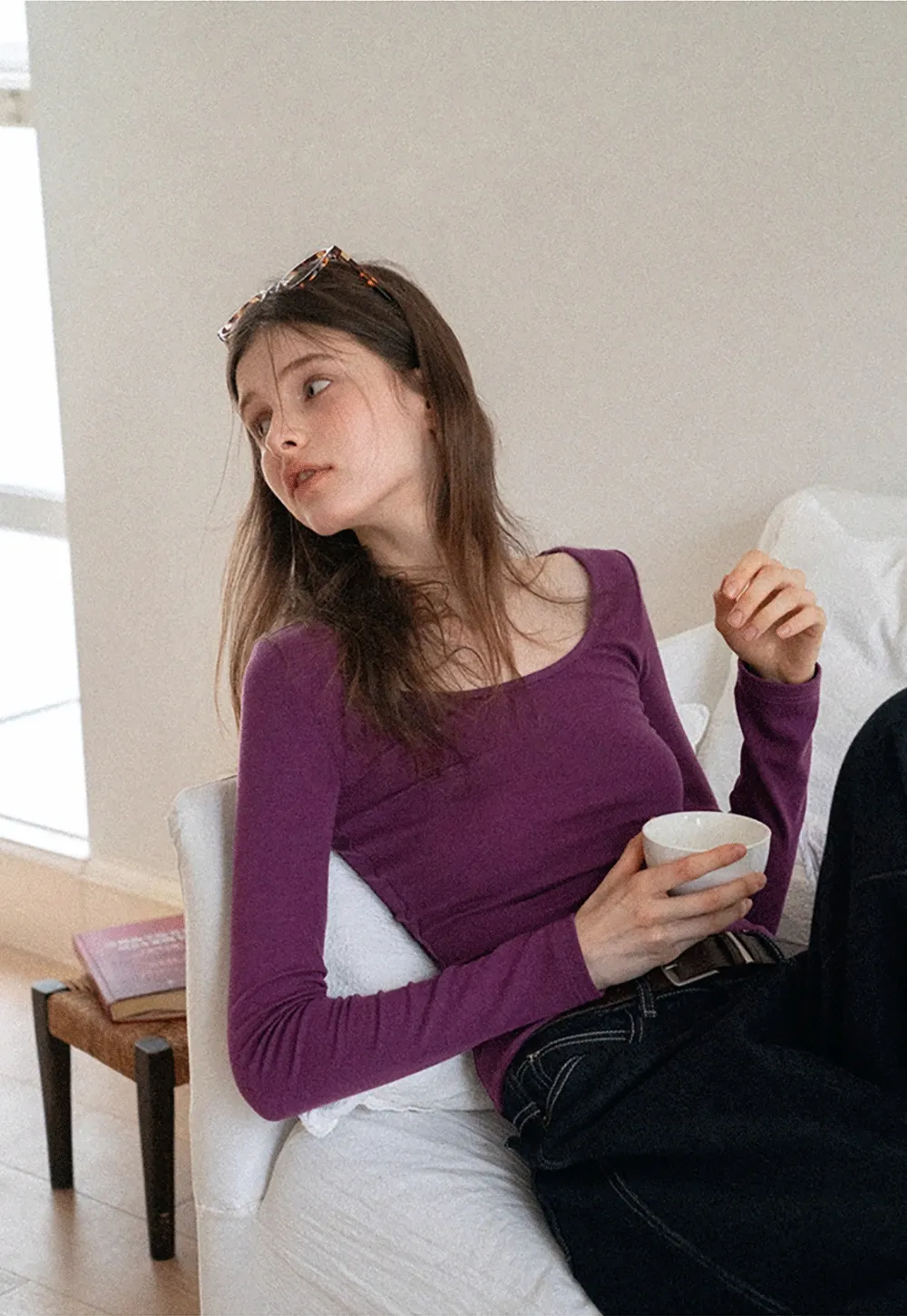 Women's Scoop-Neck Long-Sleeve Tee