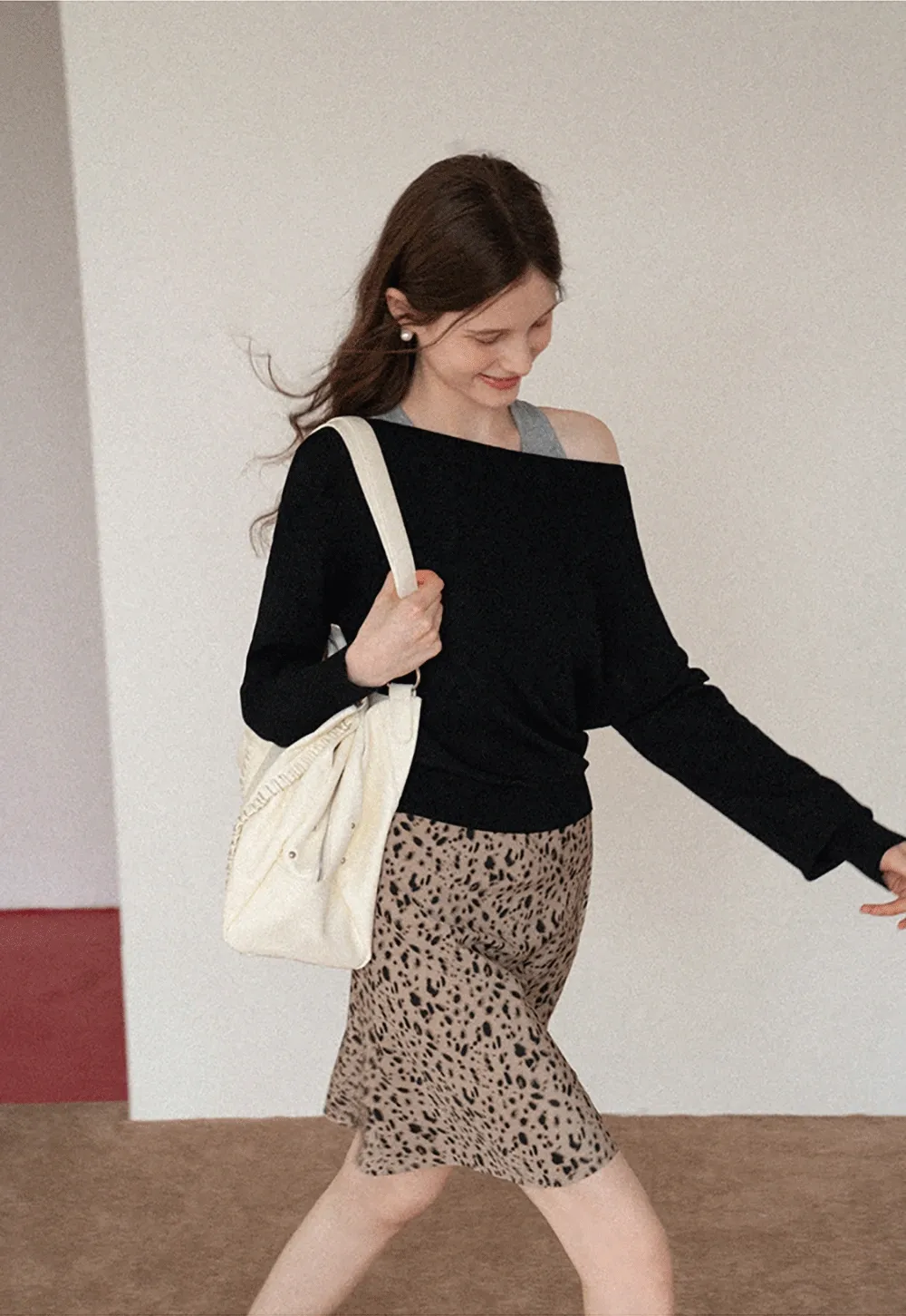 Women's Leopard-Print A-Line Mini Skirt