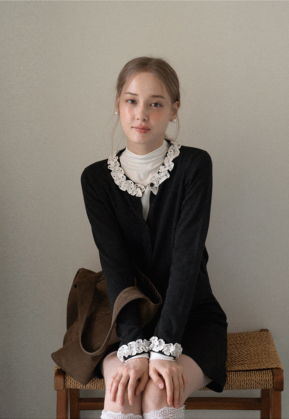 Womens Black High Waist A-Line Mini Skirt