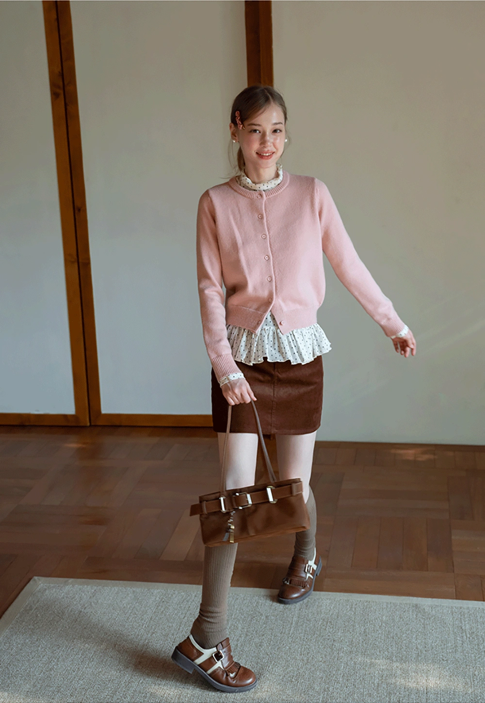 Womens Knit Button Down Cardigan Sweater