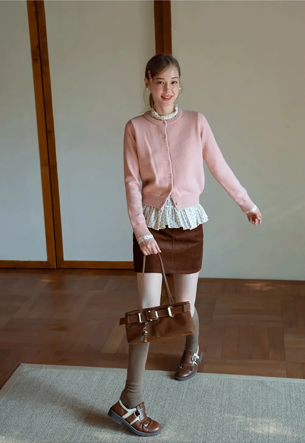 Womens Knit Button Down Cardigan Sweater