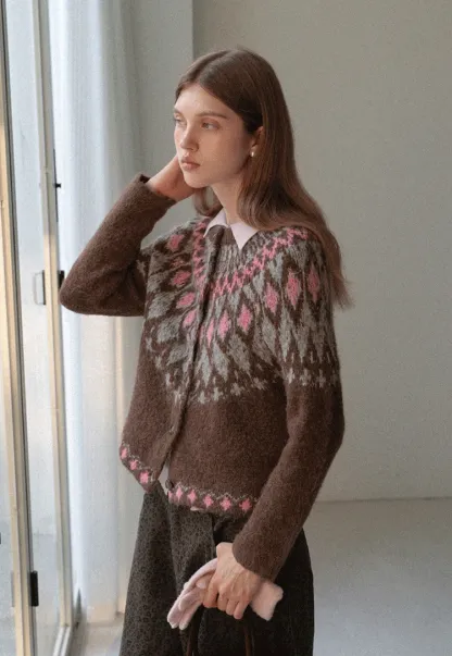 Vintage Fair Isle Knit Cardigan