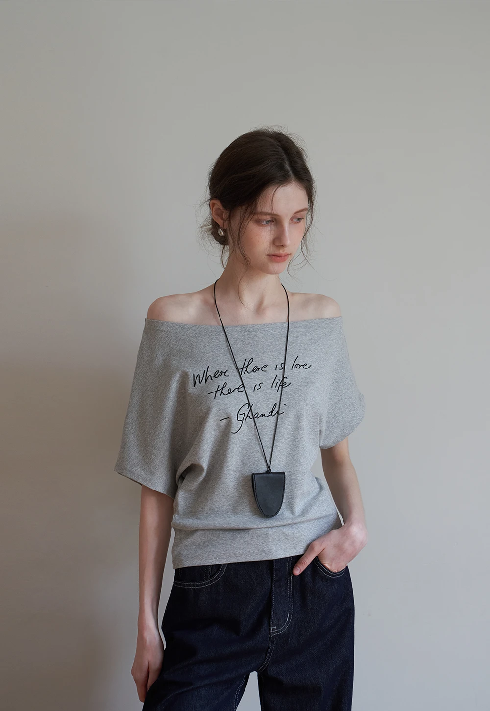 Women's Off Shoulder Graphic Crop Top