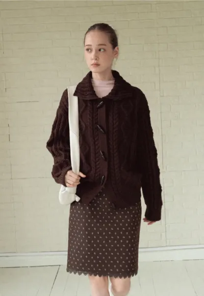 Floral Jacquard Mini Skirt