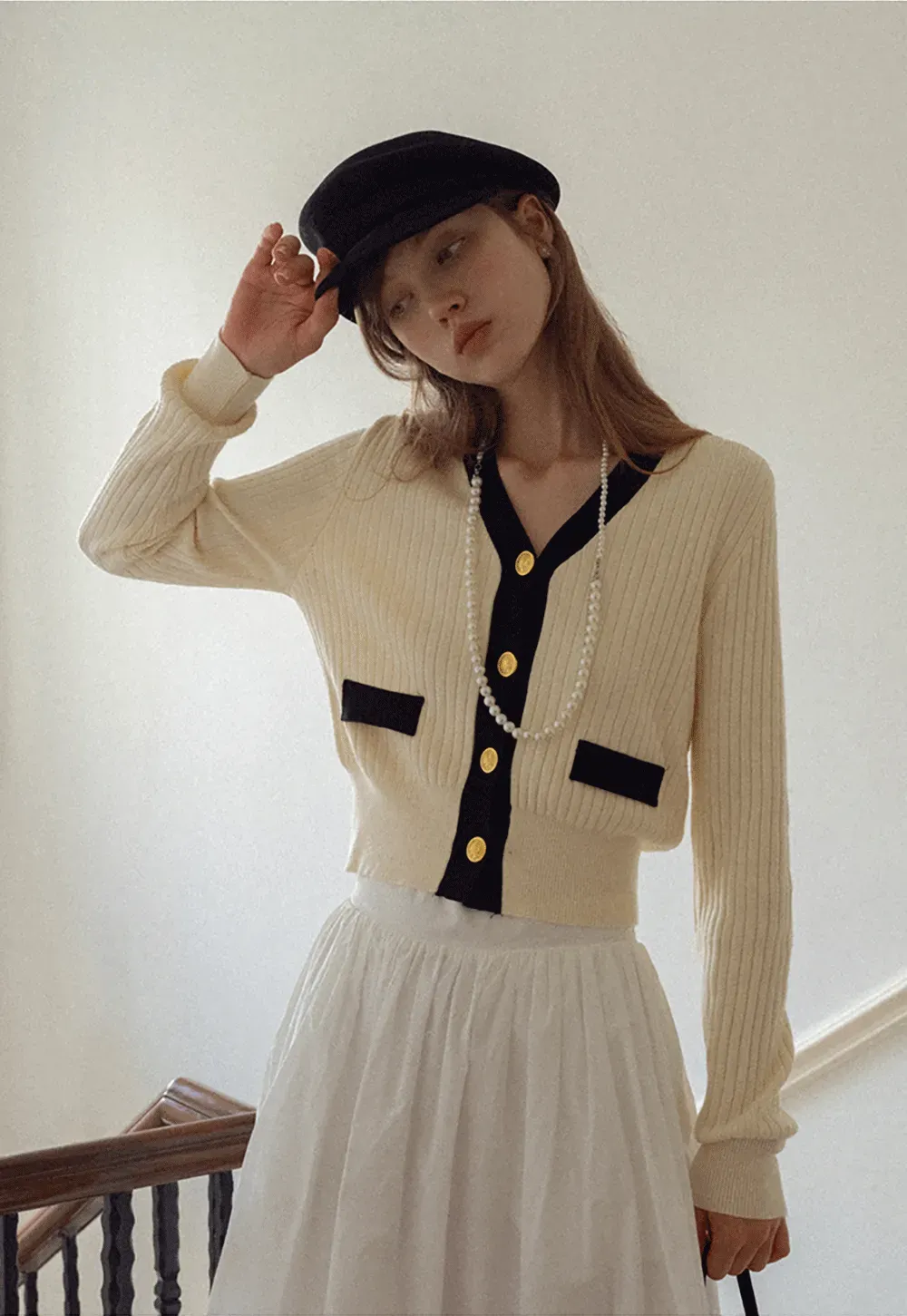 Wool Structured Newsboy Cap