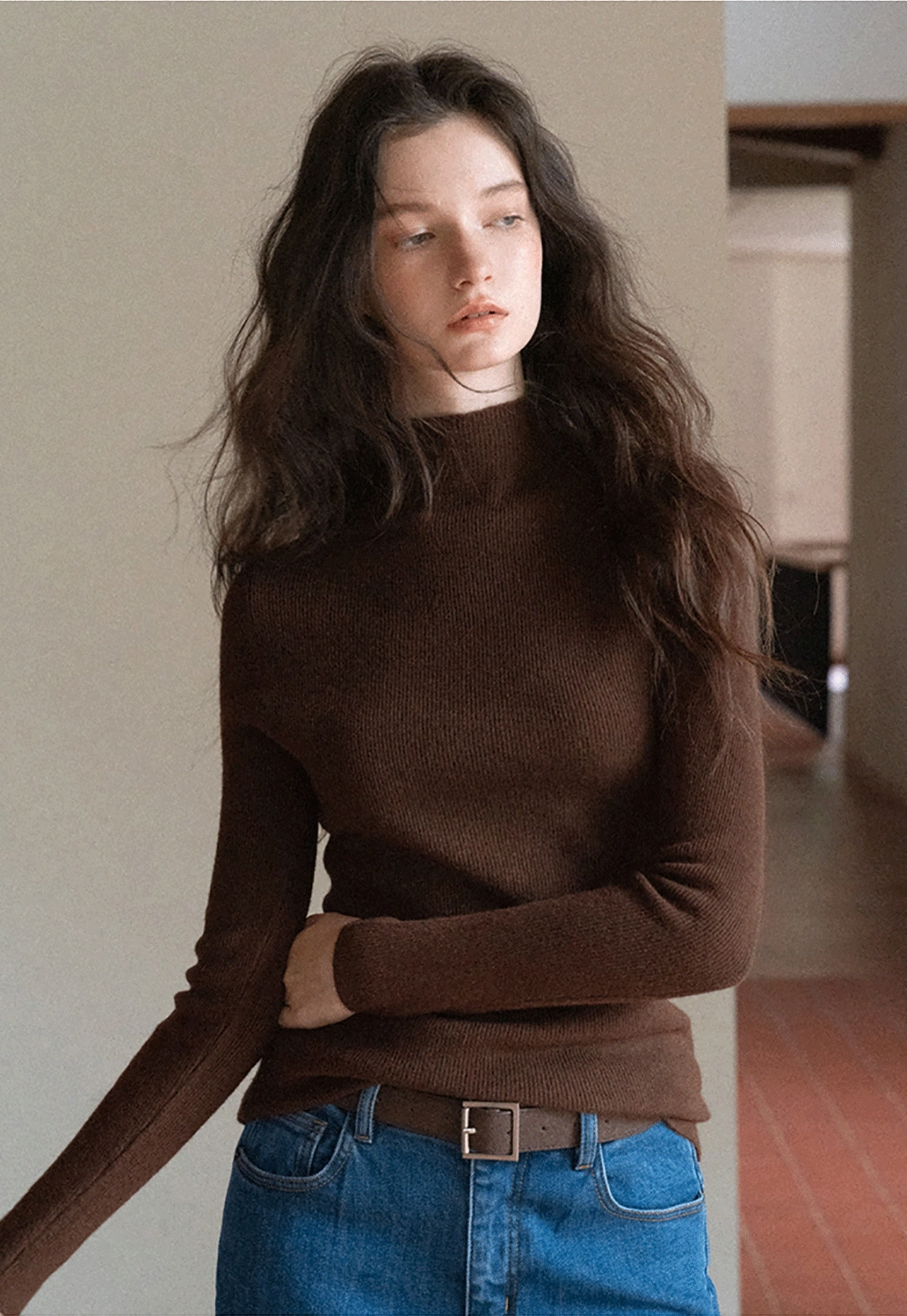 Chic Blue Wide-Legged High-Rise Jeans