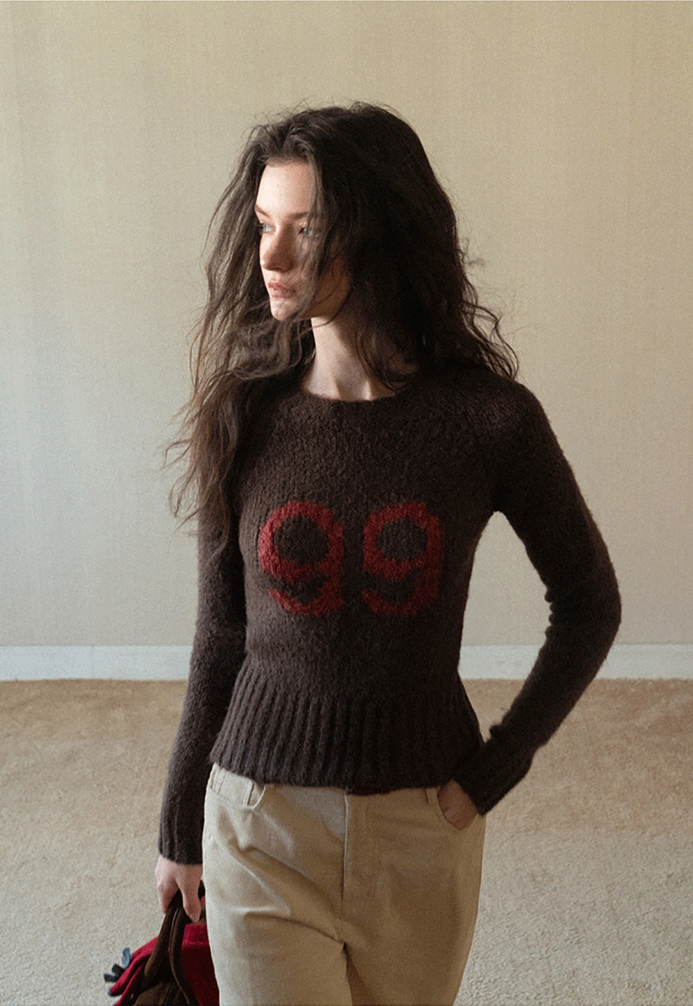 Women Knitted Crew Neck Sweater