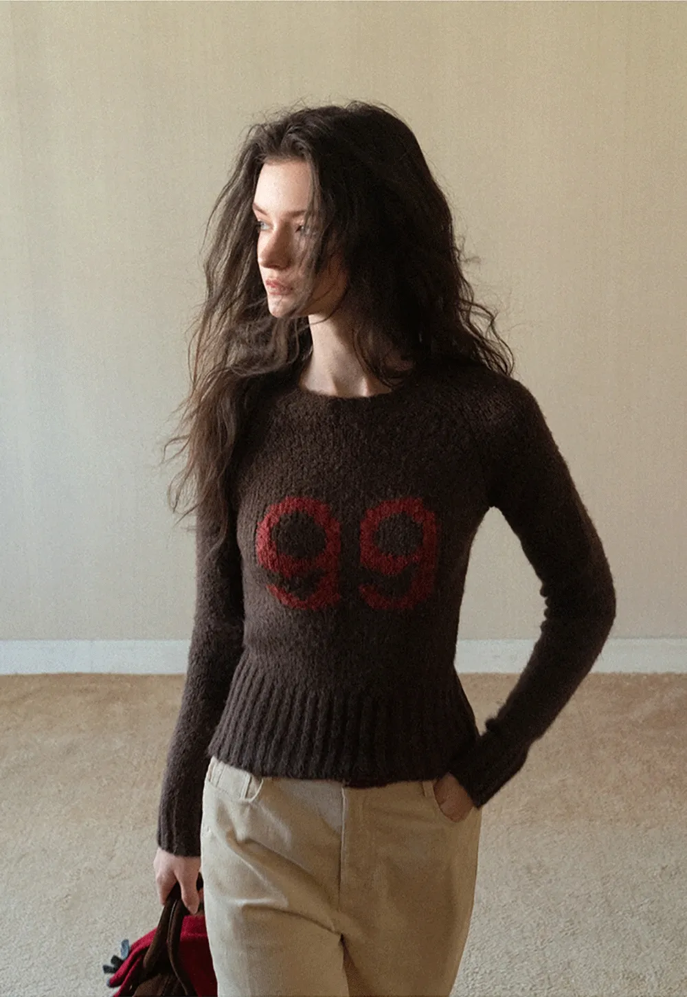 Women Knitted Crew Neck Sweater