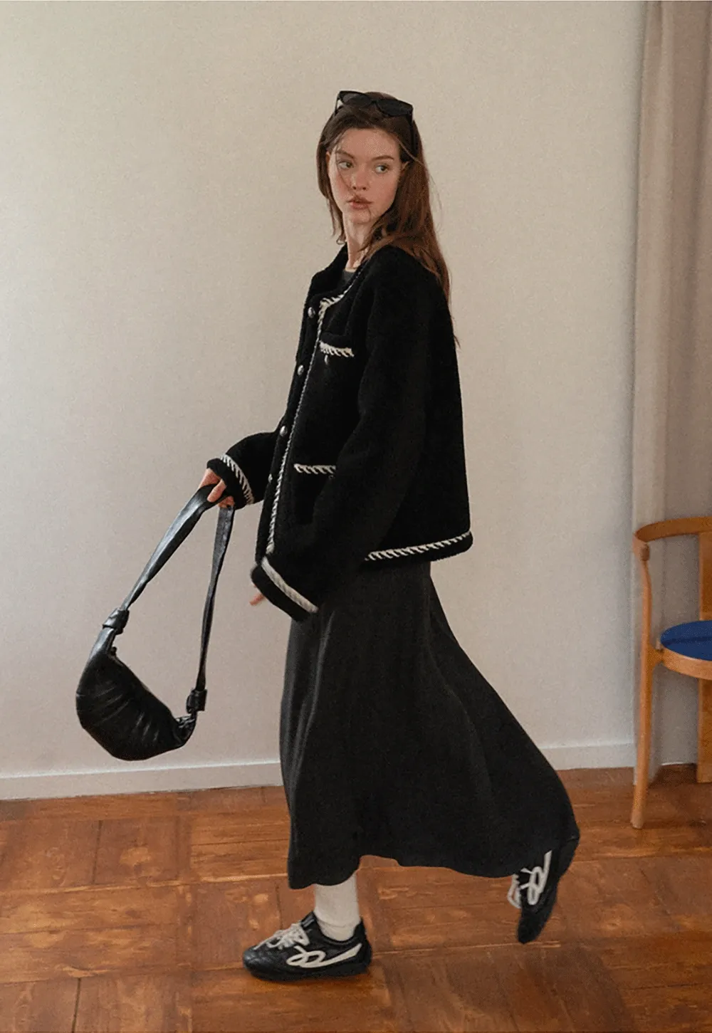 Chanel-Inspired Woven Quilted Short Jacket