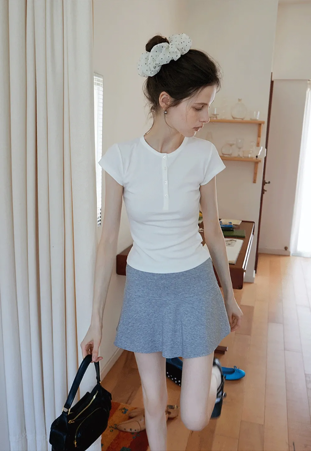 Women’s High Waist Flared Mini Skirt