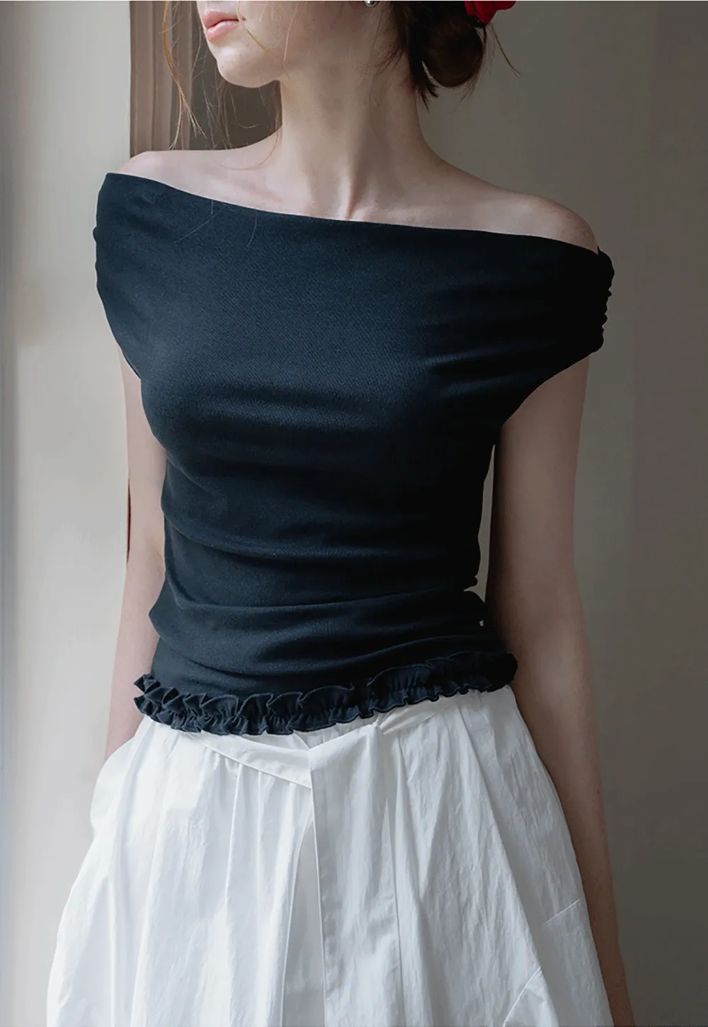 Women’s Off Shoulder Slim Fit Top