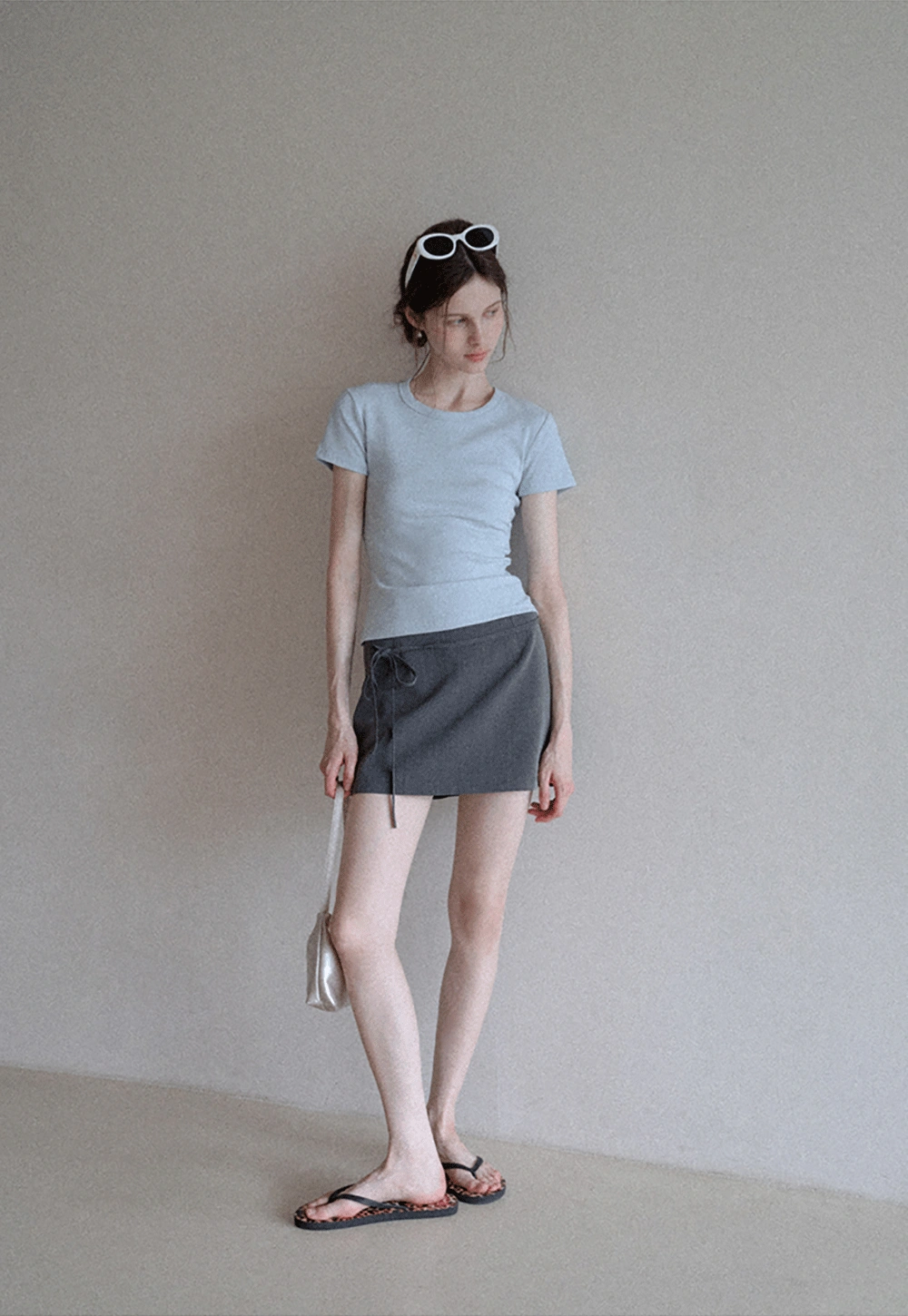 Women’s Basic Ribbed Knit T-Shirt