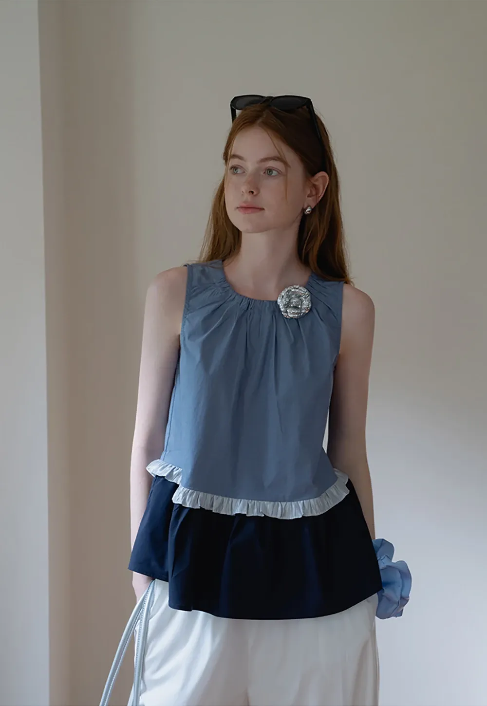 Women’s Layered Ruffle-Hem Sleeveless Vest