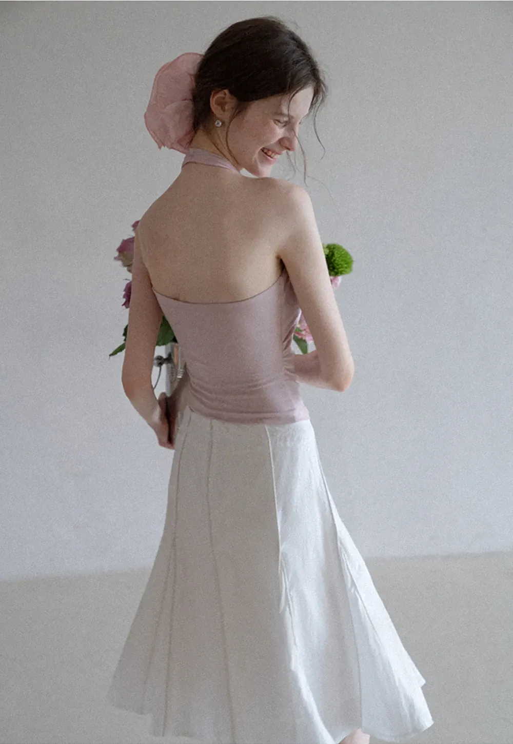 Women’s Rosette Halter Knit Tank