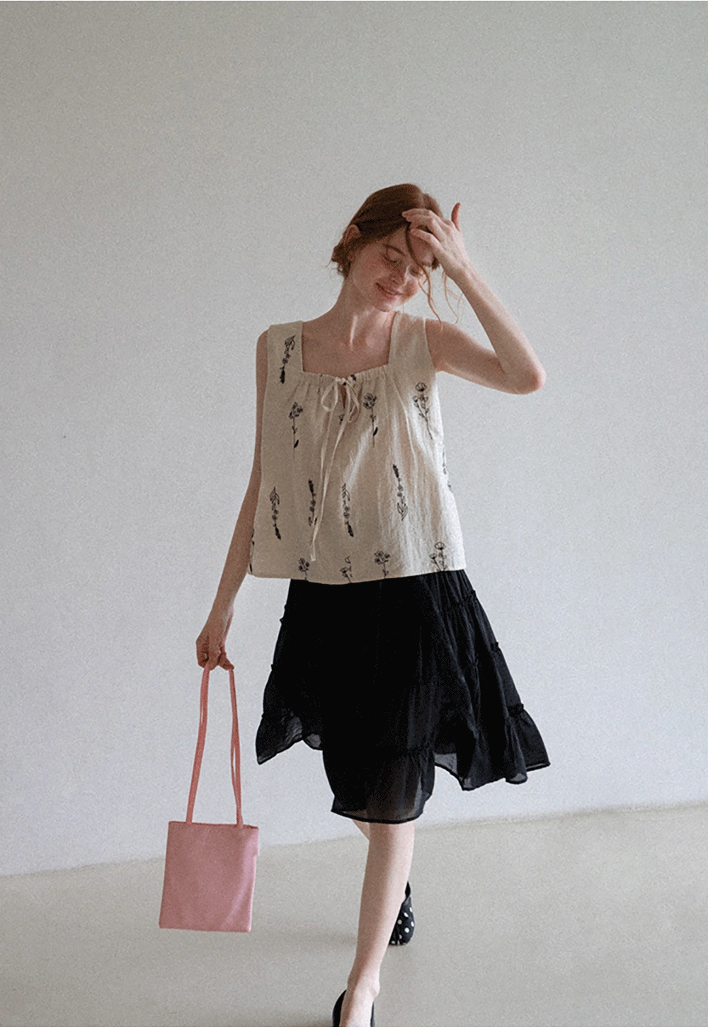Women’s Floral Tie-Front Tank Top
