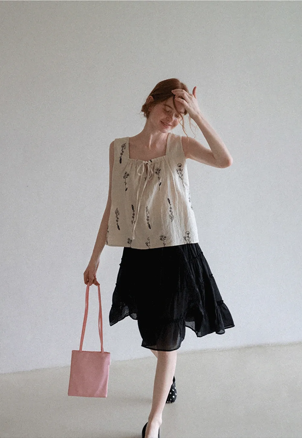 Women’s Floral Tie-Front Tank Top