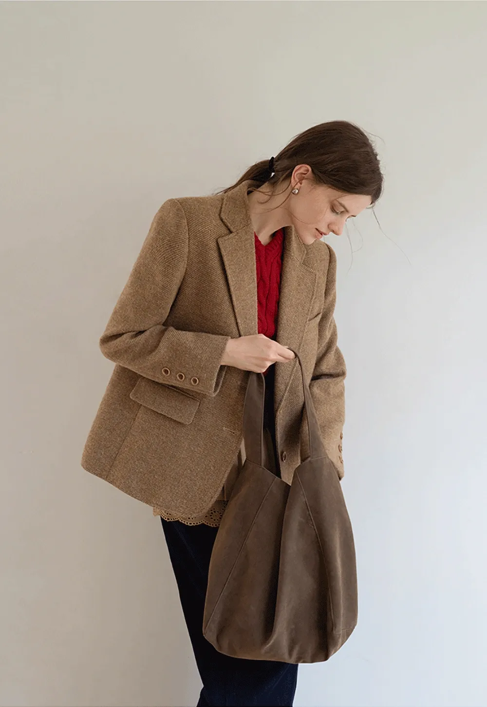 Classic Brown Tweed Blazer