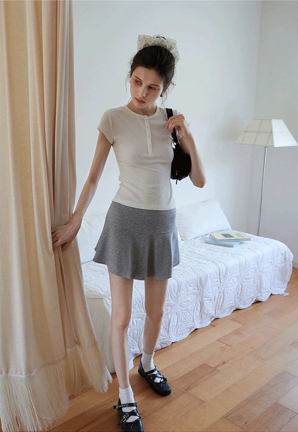 Women’s High Waist Flared Mini Skirt