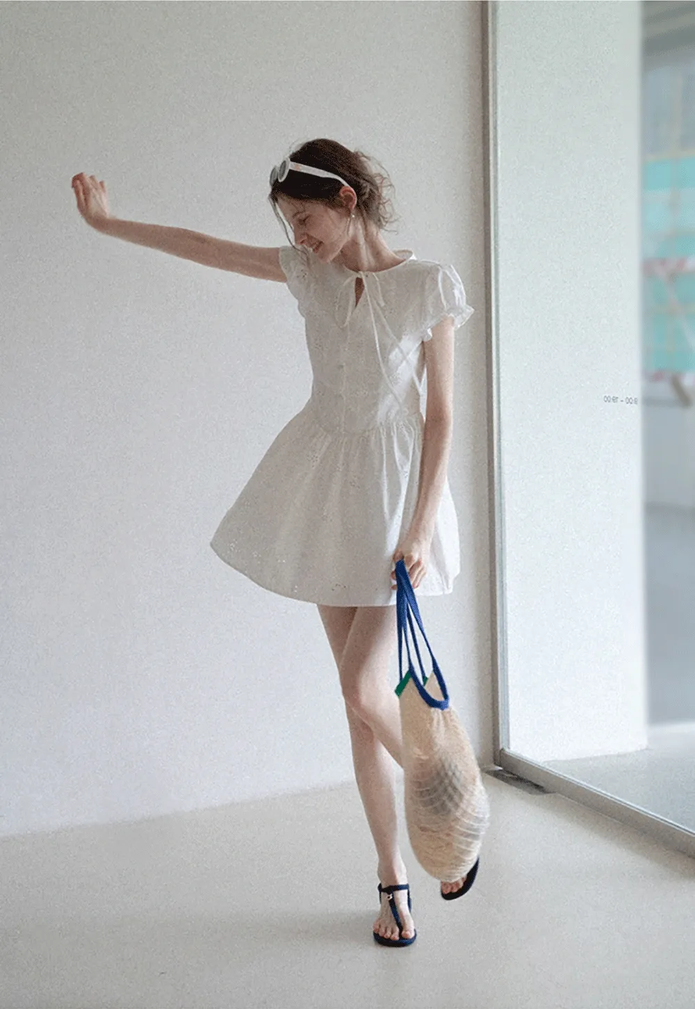 Women’s Sleeveless Eyelet Mini Dress