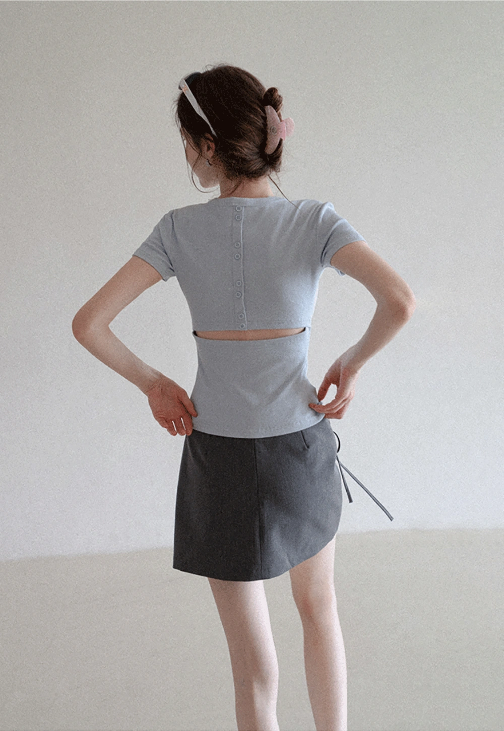 Women’s Basic Ribbed Knit T-Shirt