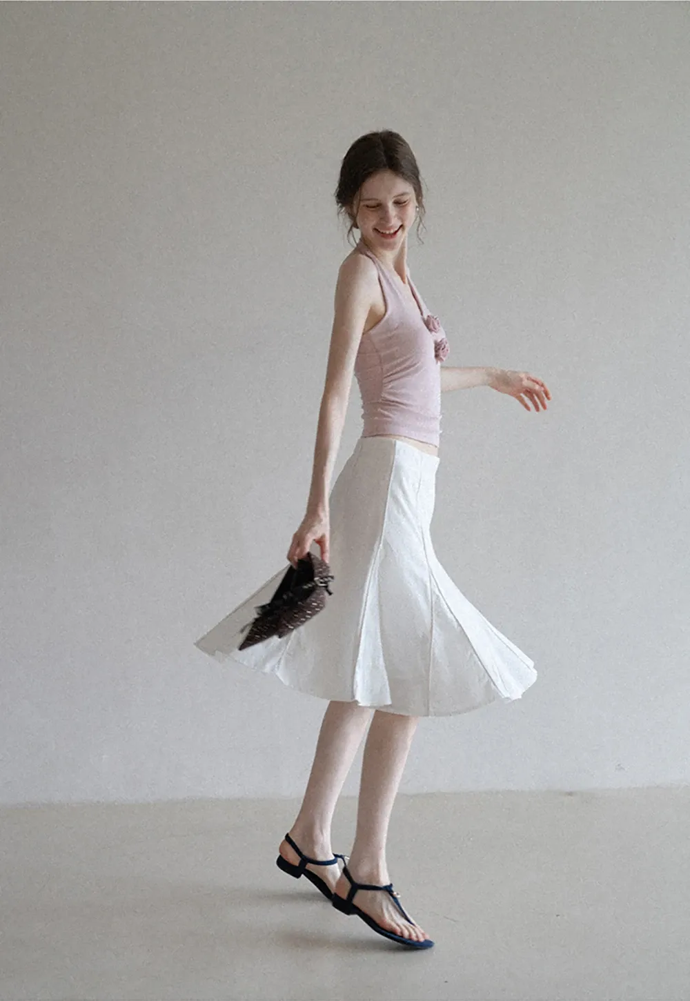 Women’s Rosette Halter Knit Tank