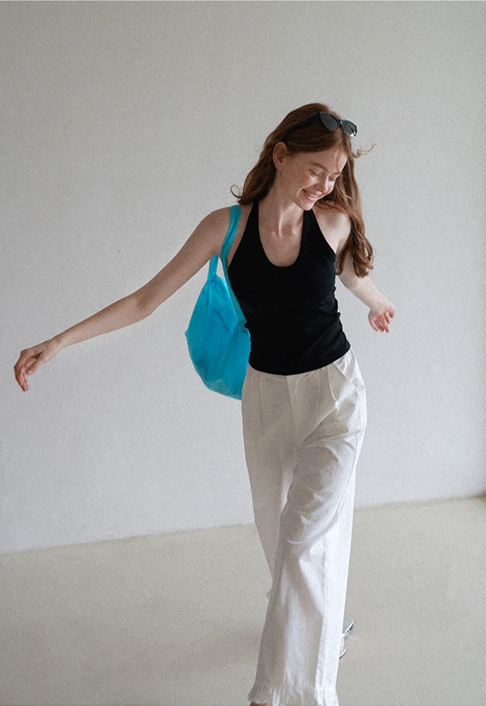 Women’s Ruffle Hem Wide-Leg Pants