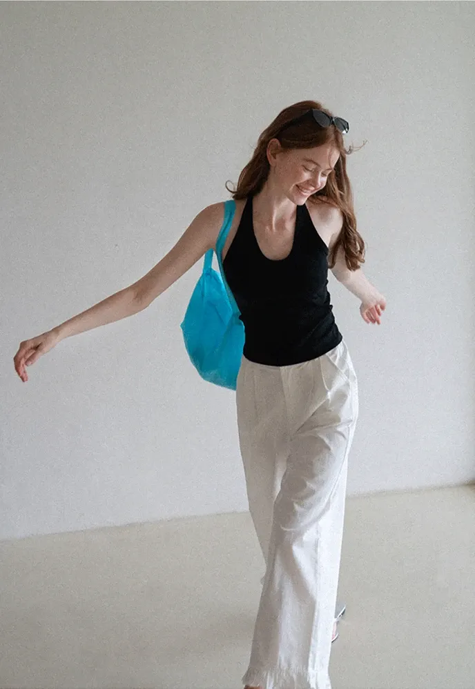 Women’s Ruffle Hem Wide-Leg Pants