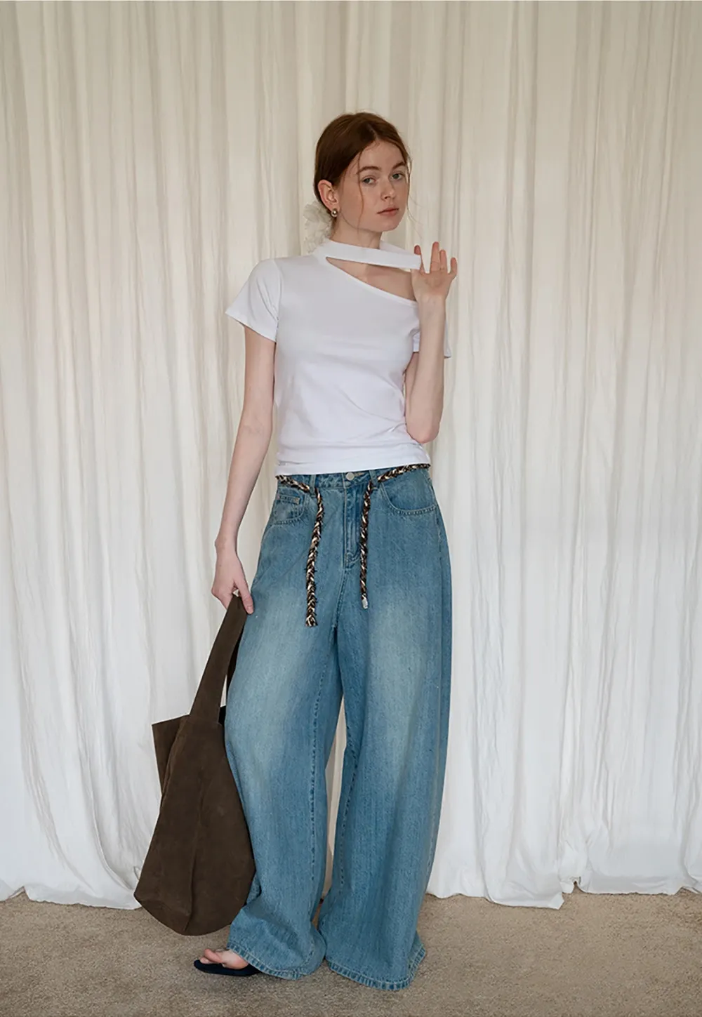 Asymmetrical Neckline Tee