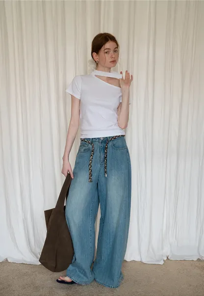 Asymmetrical Neckline Tee