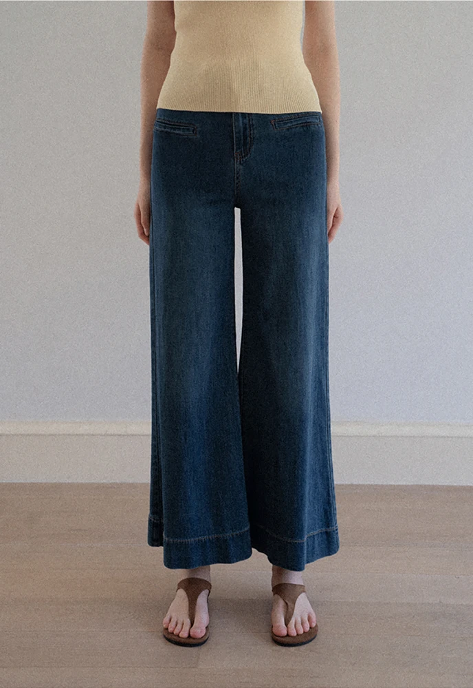 Women High Waist Wide Leg Denim Jeans