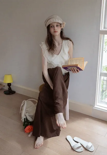 Women's Ruffle Layer Sleeveless Tank Top