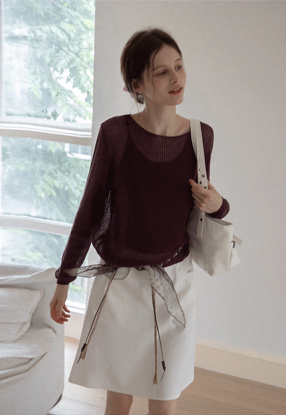 Women's A-Line Mini Skirt with Pockets