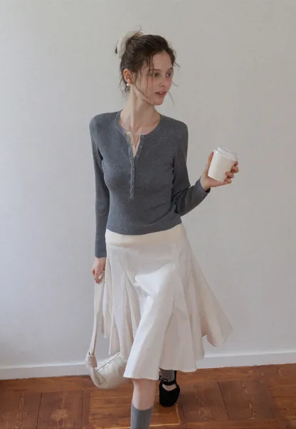 Women's High Waist Flared Skort