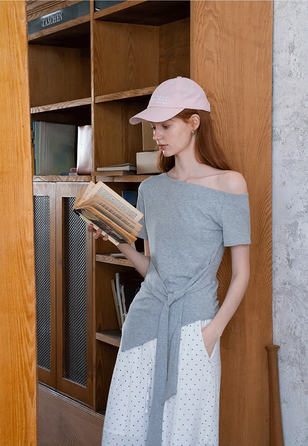 Off-Shoulder Top with Tie Waist