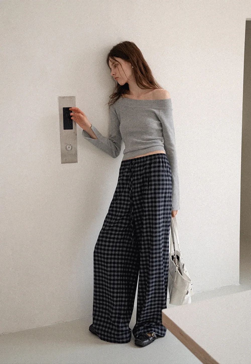 Women's Off-Shoulder Ribbed Knit Top