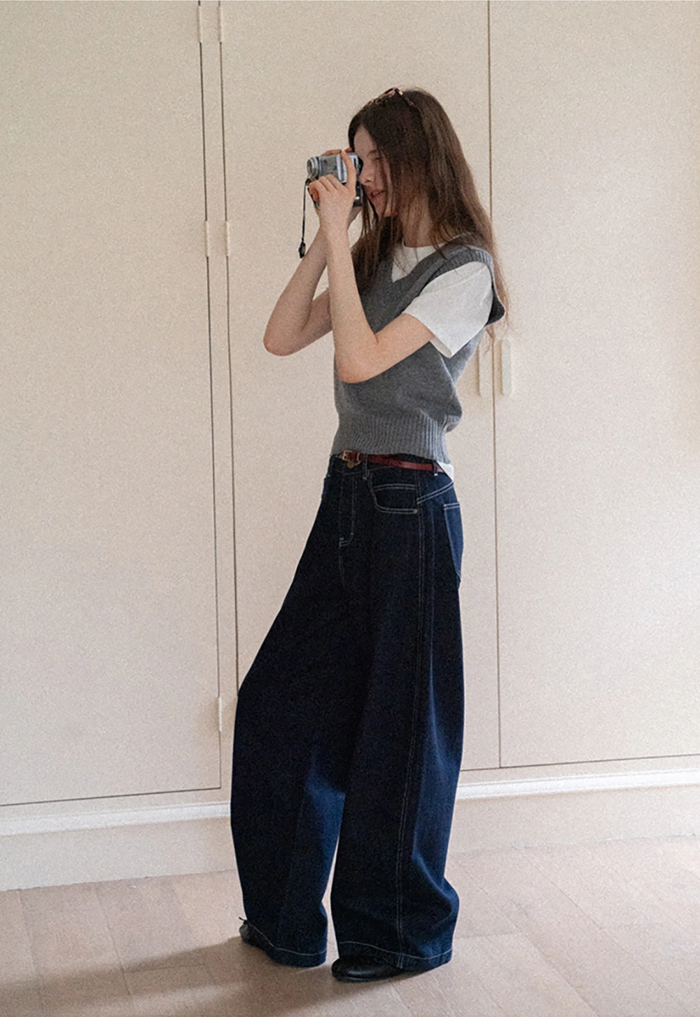 V-Neck Knit Sweater Vest