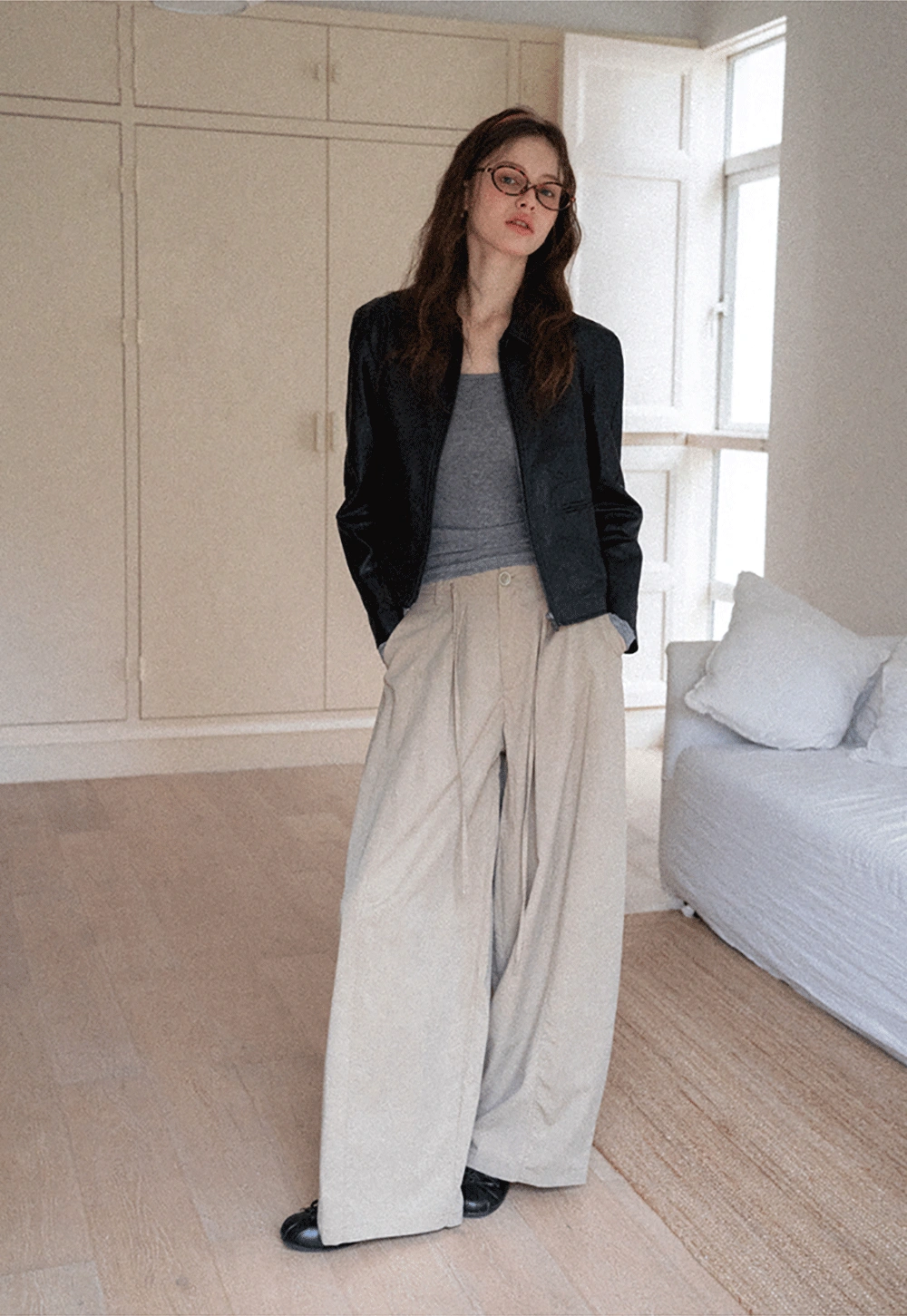 Women Faux Leather Zip-Up Jacket